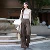 Широкие брюки из ПУ Demana Chic с плиссировкой для миниатюрных