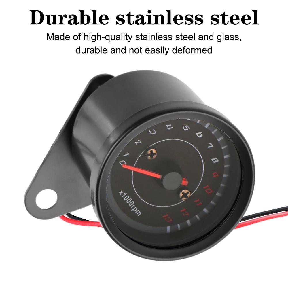 Tachometer Auto Gauge Motorcycle Speedometer Motobike Accessory Modified Odometer Universal With LED Light Moto Parts Machinery