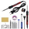 Электрический паяльник с цифровым дисплеем, красный, 80 Вт, 110 В / 220 В, регулируемая температура, инструменты для пайки, сварки, распайки и ремонта
