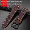 24mm Cowhide Frosted Italian Leather Watchband for Casio PROTREK Series PRG-600/PRG-650/PRW-6600 Outdoor Sports Bracelet Strap
