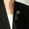 Safety Pin Brooch for Women Rhinestone Decorative Shawl Sweater Clip Alloy Safety Pins for Dress Shirt Cardigan