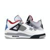 Мужские кроссовки Air Jordan 4 Retro SE What The 4 белые милитари-синие огненно-красные CI1184-146