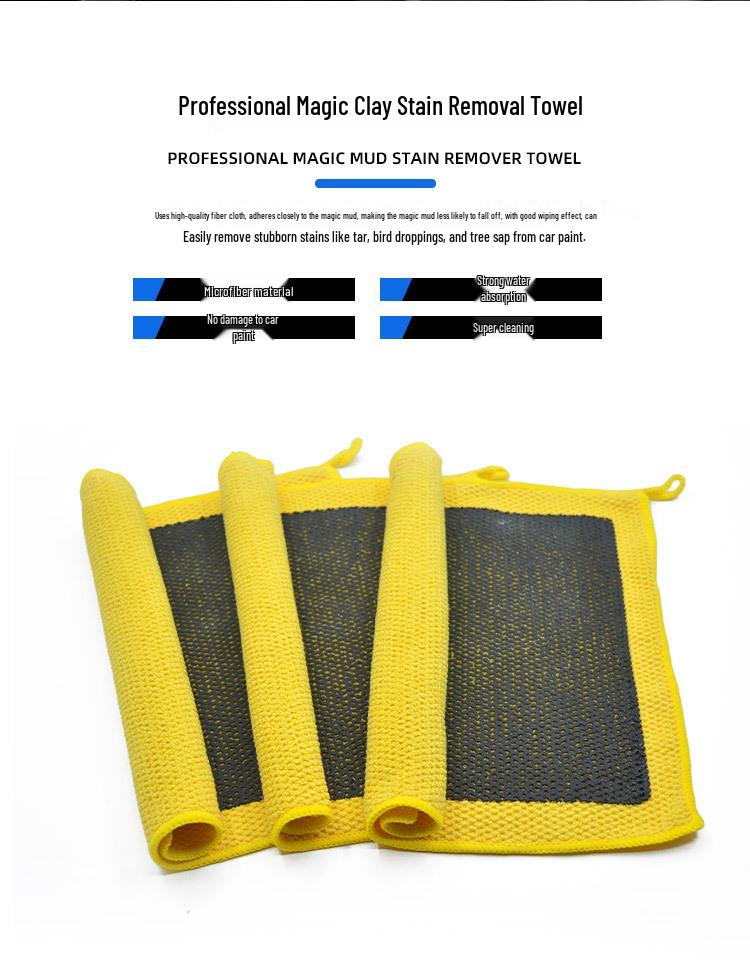 Canjie Volcanic Mud Car Cleaning Towel – Thickened Stain Removal Cloth for Car Detailing