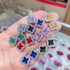 Quality Assurance Four-Leaf Clover Earrings Aaa High-Grade Zirconia Earrings Classic Quality Ladies Earrings