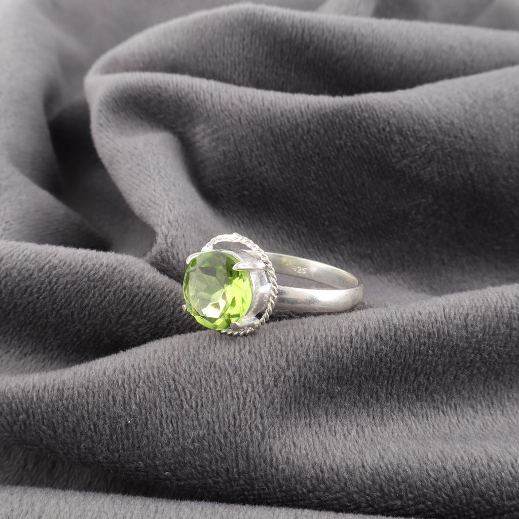 Glorious Peridot Ring Gemstone Jewelry, 925 Solid Sterling Silver Ring, Handmade Jewelry Birthstone Ring, Gift For Women