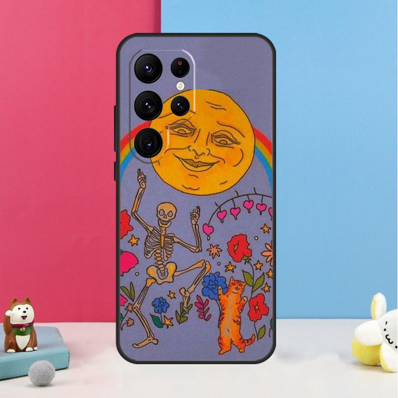 Cute Indie Hippie Case For Samsung Galaxy S26 S25 S24 S20 S21 S22 S23 Ultra S10 Plus S25 FE Back Cover Shell