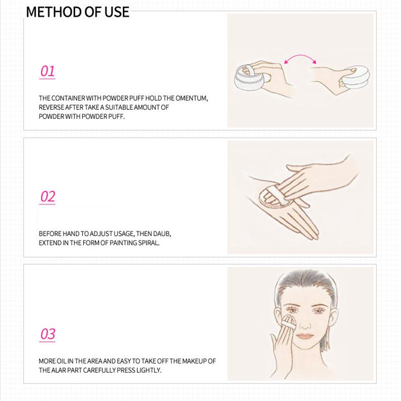 Soft and Silky Loose Powder Natural Radiance Loose Powder Concealer Light and Delicate Make-up Powder Makeup