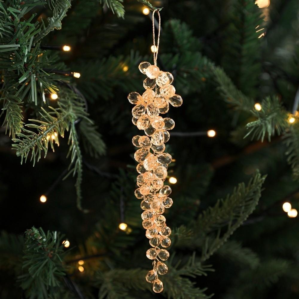 Виноградная Рождественская Подвеска-Сосулька Реалистичное Украшение для Рождественской Елки Блестящие Рождественские Ветки Домашний Декор