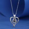 Love Heart Shape 100 Languages I Love You Projection Necklace Popular