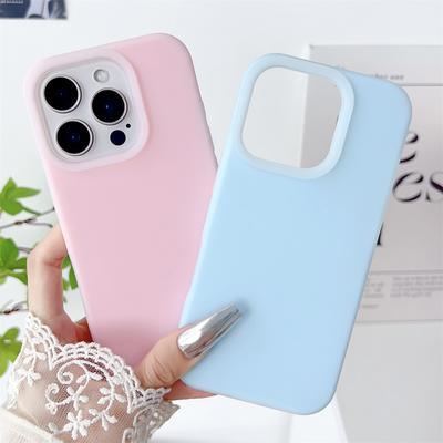 Чехол для телефона из жидкого силикона для iPhone 16 15 12 13 14 11 Pro Max Plus, прочный, карамельного цвета, ударопрочный, приятная на ощупь оболочка