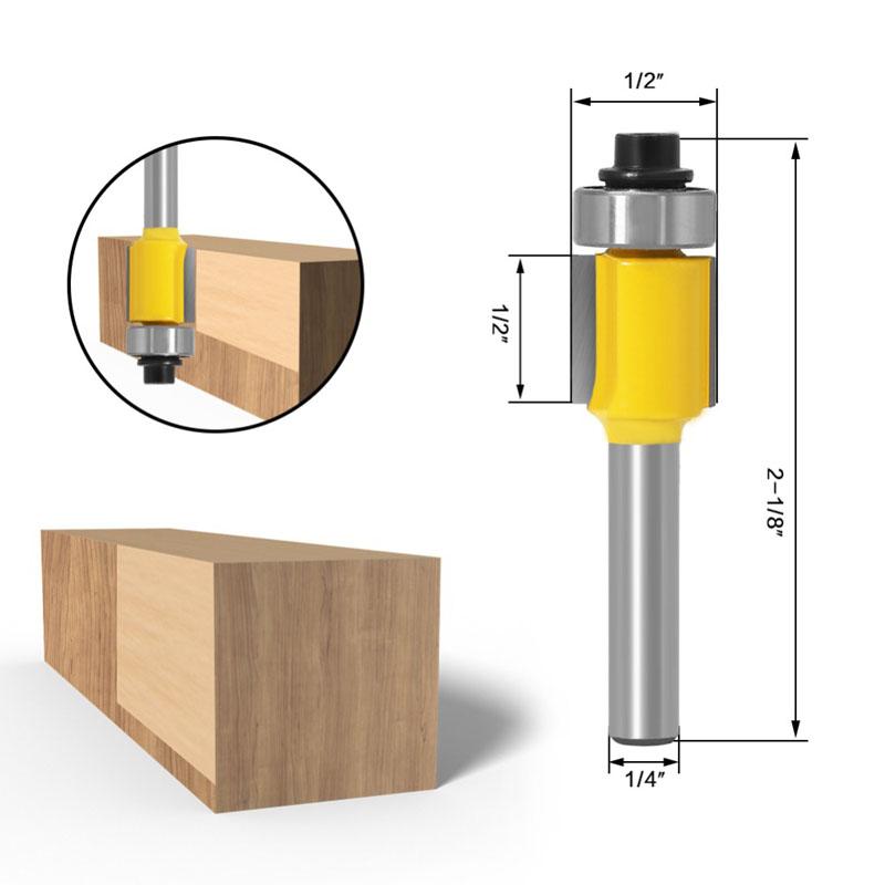 Набор из 6 шт., набор фрез 6 мм, 1/4 дюйма, хвостовик, прямая фреза, биты по дереву