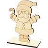 Wooden Santa Claus On Base