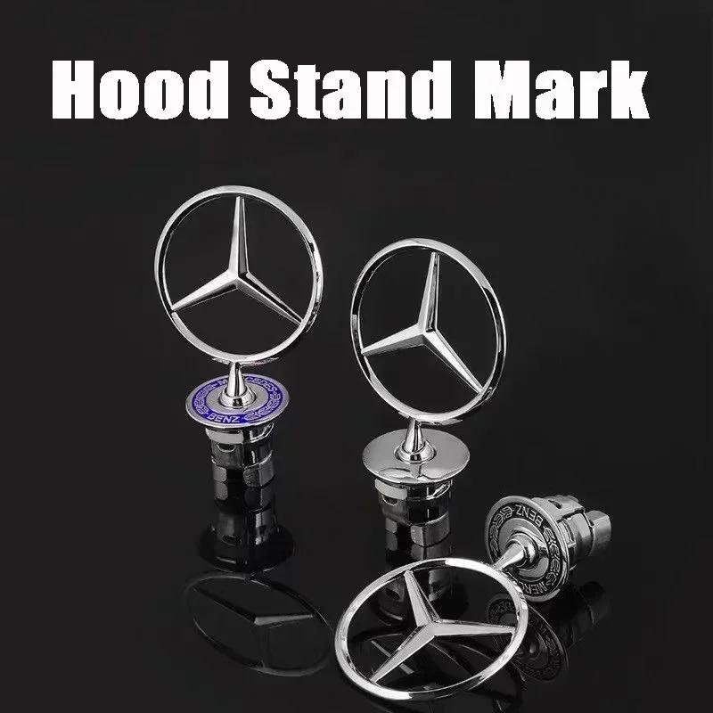 Metal Car Star Hood Badge Front Emblem Logo For Mercedes Benz Maybach C E S Class W204 W205 W212 W213 W211 W220 W222 W223