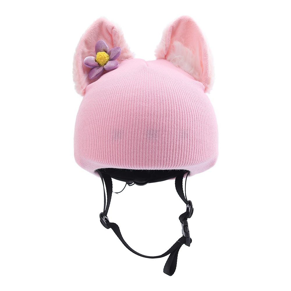 Ski Helmet Hat Cover Cute Cartoon Cat Ears Baby Same Single and Double Board Battery Helmet Cover Unisex