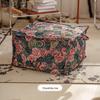 Nordic Oil Painting-Style Futon Cushion: Retro Light Luxury for Living Room Floor or Seat.