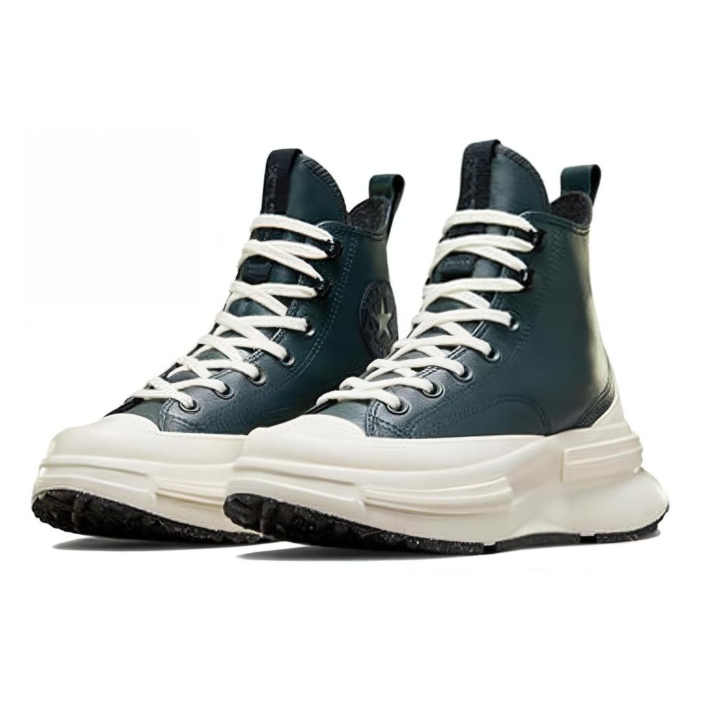 Converse Run Star Legacy Leather Comfortable High-Top Casual Shoes Unisex Sneakers Green A07940C