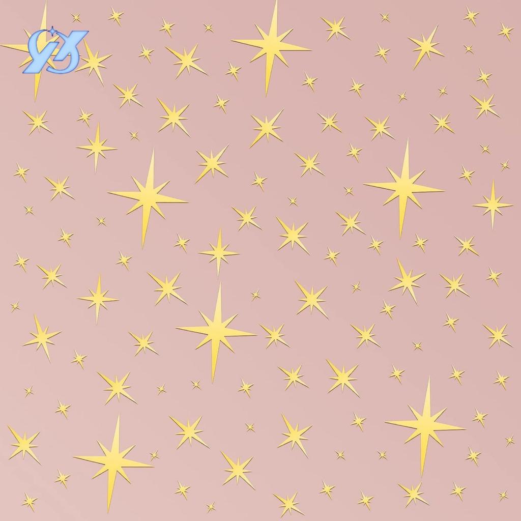 Starry Mirror Acrylic Wall Stickers Wall Background Decoration Three-dimensional Layout Living Room Bedroom Stickers