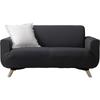 Iris Plaza Sofa Cover with 3 Seater Perfect Fully Black Width 180 X Depth 80 X Height 80 Cm Arms, Fit, Washable, SCF-30
