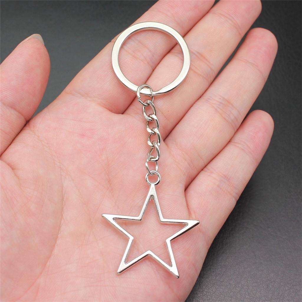 Брелок для ключей «Звезда, Луна, Пентаграмма» для мальчиков, украшения на Новый год, романтические распродажи товаров