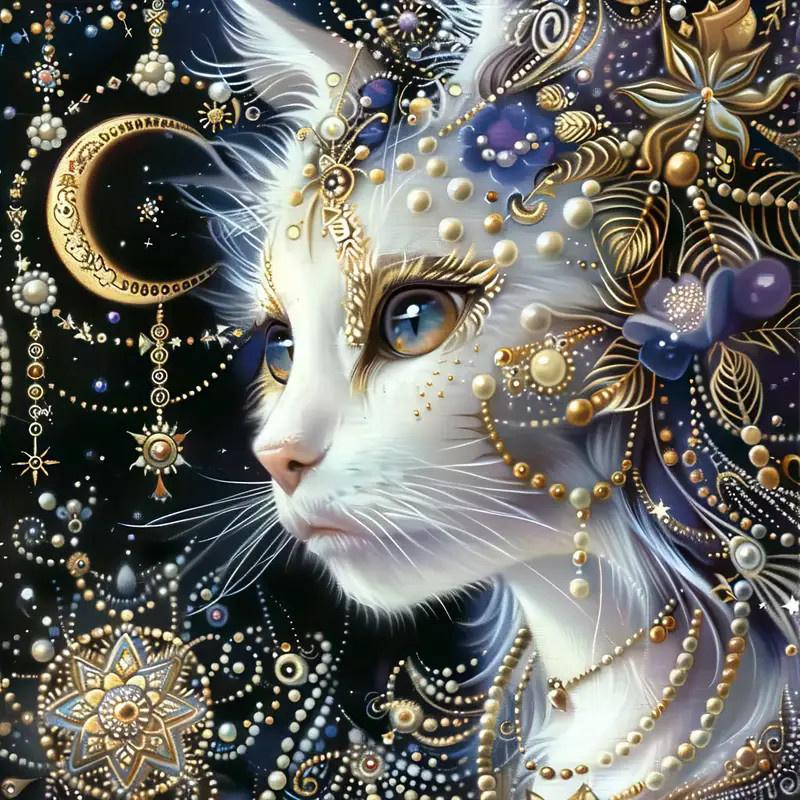 DIY Алмазная картина Животные в темноте Набор для вышивки крестом Мозаичное искусство Алмазная картина Полный круг Алмазное украшение для дома