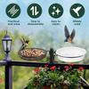 4Pcs Metal Round Bird Feeders Tray Plastics Feeding Waterbirds Bathtub Wild Birds Seed Feeding Mesh Accessory for Outdoor Yard
