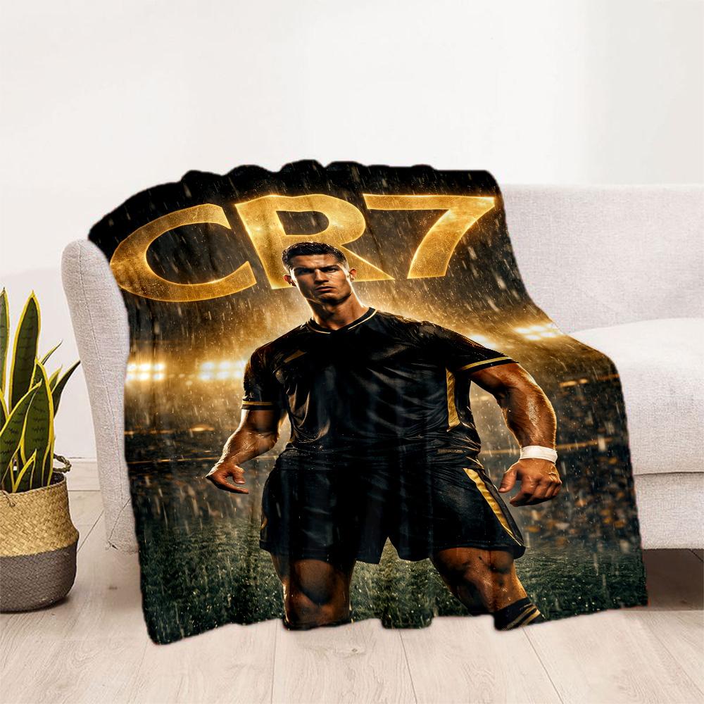 Ronaldo's Celebration Moment Blanket Comfortable Suitable for Bed Bedding Couch for All Occasions Playful Design Gift for Travel Home Birthdays
