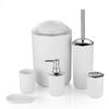 Bathroom Supplies 6pcs/Set of Toothbrush Holder Soap Box Toilet Brush Bathroom Storage Bathroom Wash Set Washable