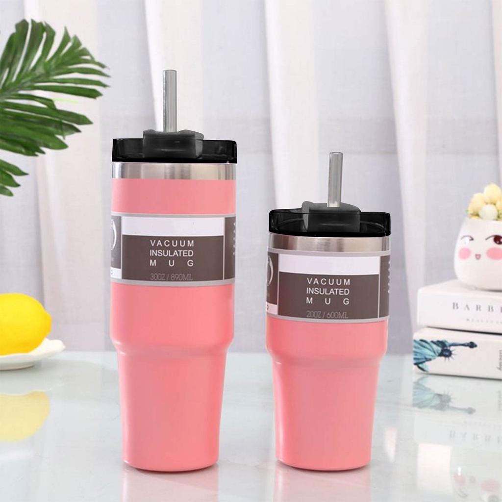 Insulated Cup With Straw Water Bottle 304 Stainless Steel Insulation Bottles Coffee Pitcher