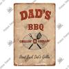 Decor DAD'S BBQ Sign Tin Sign Vintage Plaque Metal Wall Decor for Barbecue Bar Pub Kitchen Party Zone Iron Painting
