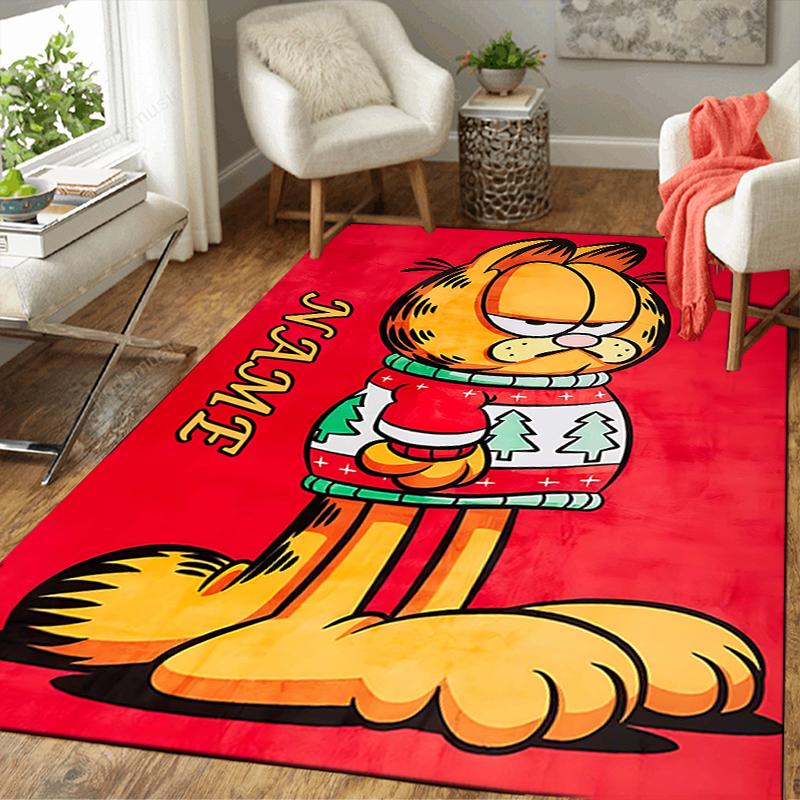 Custom 1Pc Christmas Garfield Celebration Rug Office Carpet Indoor Outdoor Entrance Doormat Nonslip Soft And Comfortable Living Room D291573