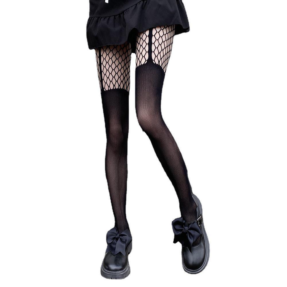 Милые японские чулки-сеточки с защитой от защемления - JK Suspenders, дизайн Hollow Net