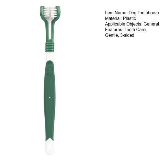 3-Sided Pet Toothbrush Removing Bad Breath Tartar Dog Toothbrush Cat Dental Care Mouth Cleaning Brush for Dogs And Cats