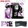 Blue Lock Anime Wallet Colorful Print Bi-fold PU Leather Purse Cartoon Card Holder for Students