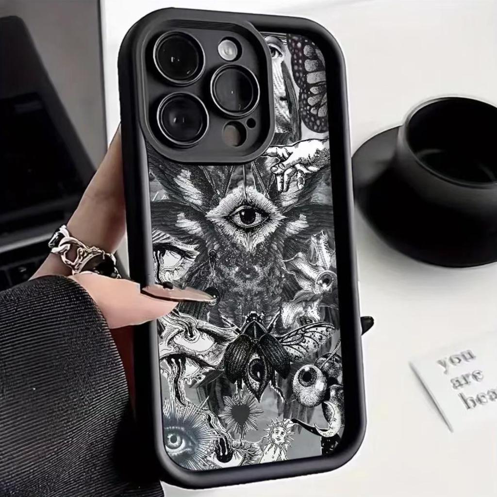 Чехол «Дьявольский глаз» из карбида кремния для iPhone 17 Pro Max/16/15/14/13 Pro