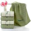 Полотенце из чистого хлопка, домашнее полосатое жаккардовое зеленое кухонное полотенце, полотенце для рук, полотенце для лица из супермаркета