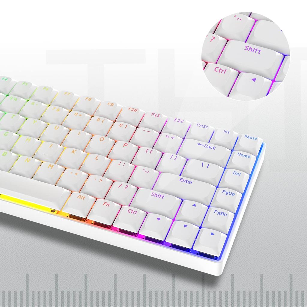 Клавишный колпачок XVX 118 PBT, индивидуальный низкопрофильный колпачок, совместимый с клавиатурами универсального типа 100%, 75%, 65%, 60% (белый)