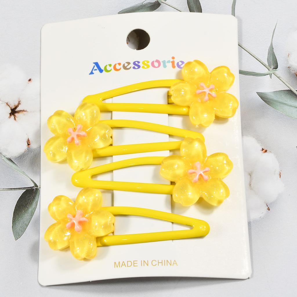4 шт./компл. разноцветные заколки для волос BB в форме сладких цветов женские боковые зажимы для повседневной жизни