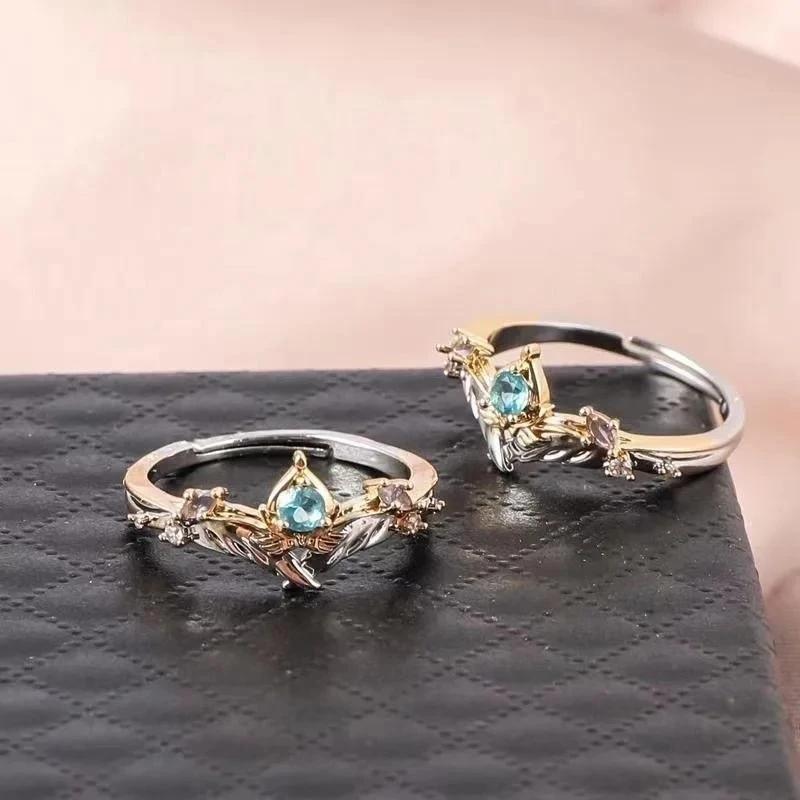 Аниме Игра Genshin Impact Странник Тематическое Косплей Кольцо Унисекс Регулируемое Открывающееся Кольца-Подвески Ювелирные Аксессуары Подарки