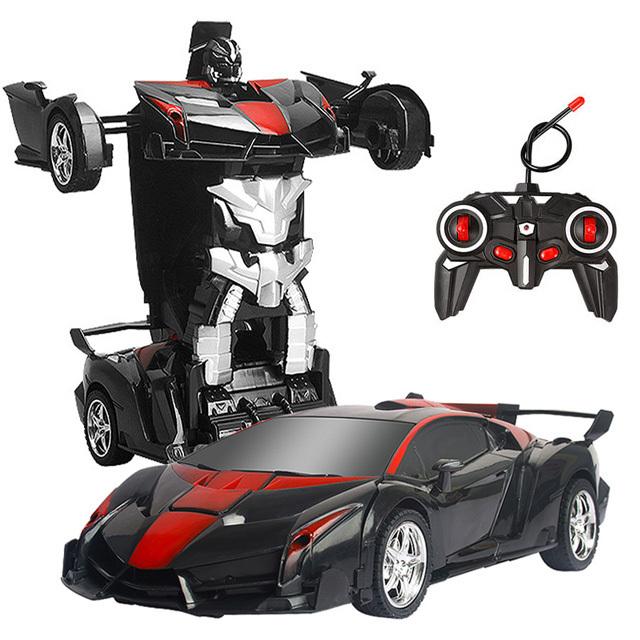 Electric RC Car 2 In 1 Transformation Robots Sports Vehicle Model Robots Boys Toys Remote Cool RC Deformation Cars Kid Toy Gifts