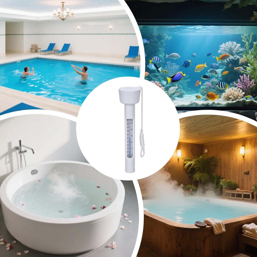 Waterproof Pool Temperature Gauge Floating Water Temperature Measuring Tool Pond Water Temperature Sensor For Swimmers Backyard