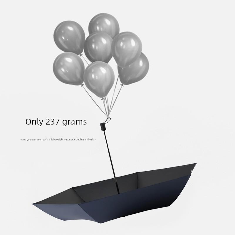 110cm Extra-Large Fully Automatic Double Anti-Rebound Umbrella Made of Ultra-Light Carbon Fiber, Portable Sun Protection Umbrella