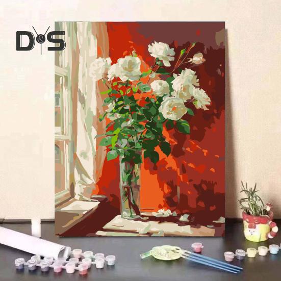 1 комплект для самостоятельной рисования маслом для взрослых с деревянным мольбертом, набор для самостоятельной раскраски по номерам, набор для развития практических навыков