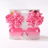 Pack Solid Dot Hair Bows Clip Girls Boutique Bowknot Hair Clips Kids Colorful Heart Sun Glasses Children Hair Accessories