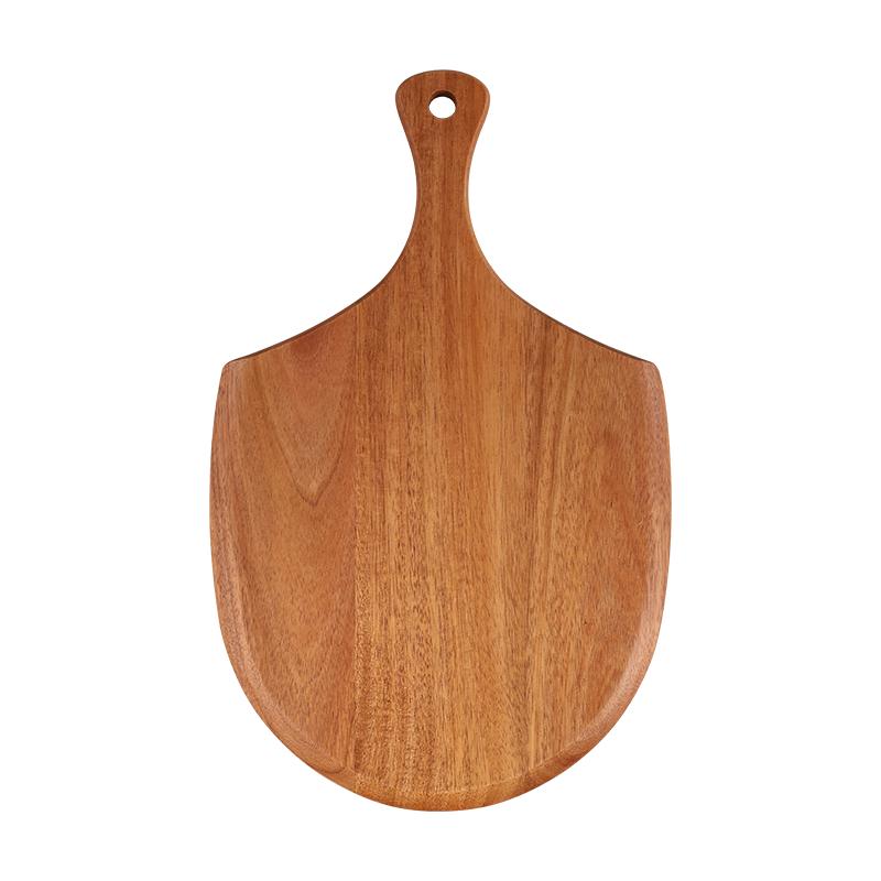 Antibacterial, durable pizza and cutting board with a thickness of 2.8 cm, dimensions 40×25×1.2 cm; made from acacia wood for eco-friendly