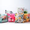 Elegant Vivid Flower Floral Plants Linen Pillow Case Decorative Cushion Cover 18