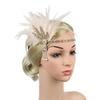 Handmade Wedding Headband Retro Rhinestone Pearl Hair Accessories for Halloween Costume Carnival