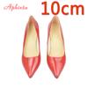 Aphixta Bling Crystals Bow Flowers Острый нос Красные туфли на высоком каблуке Женские туфли-лодочки из лакированной кожи с бабочкой-узлом Большие размеры 45 46 47 48