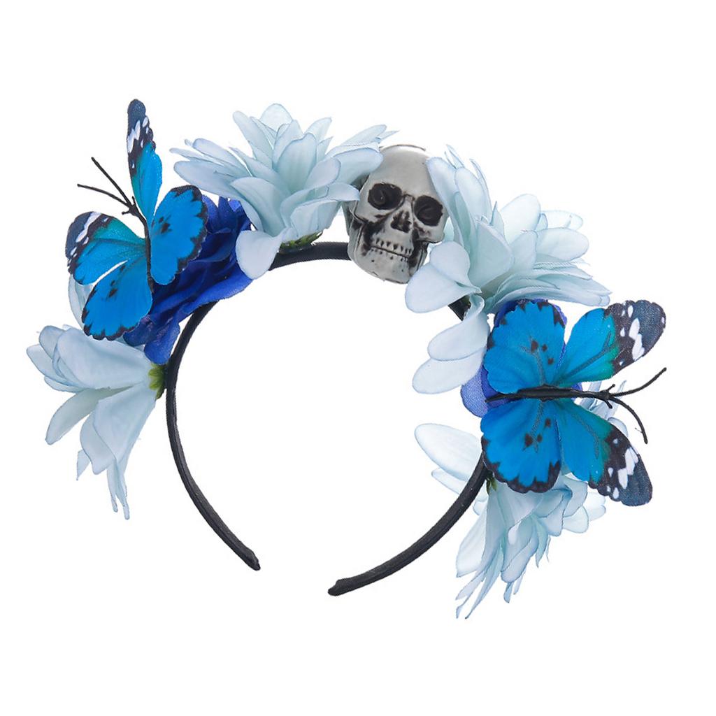 Creative Skull Headwear Butterfly Flower Headbands For Outdoor Halloween Costumes And Theme Parties Essential Accessory