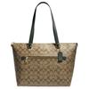 Новая сумка-тоут Gallery из канвы с покрытием и кожи, сумка для покупок, сумочка, сумка через плечо, женская, хаки 79609-IMRQE
