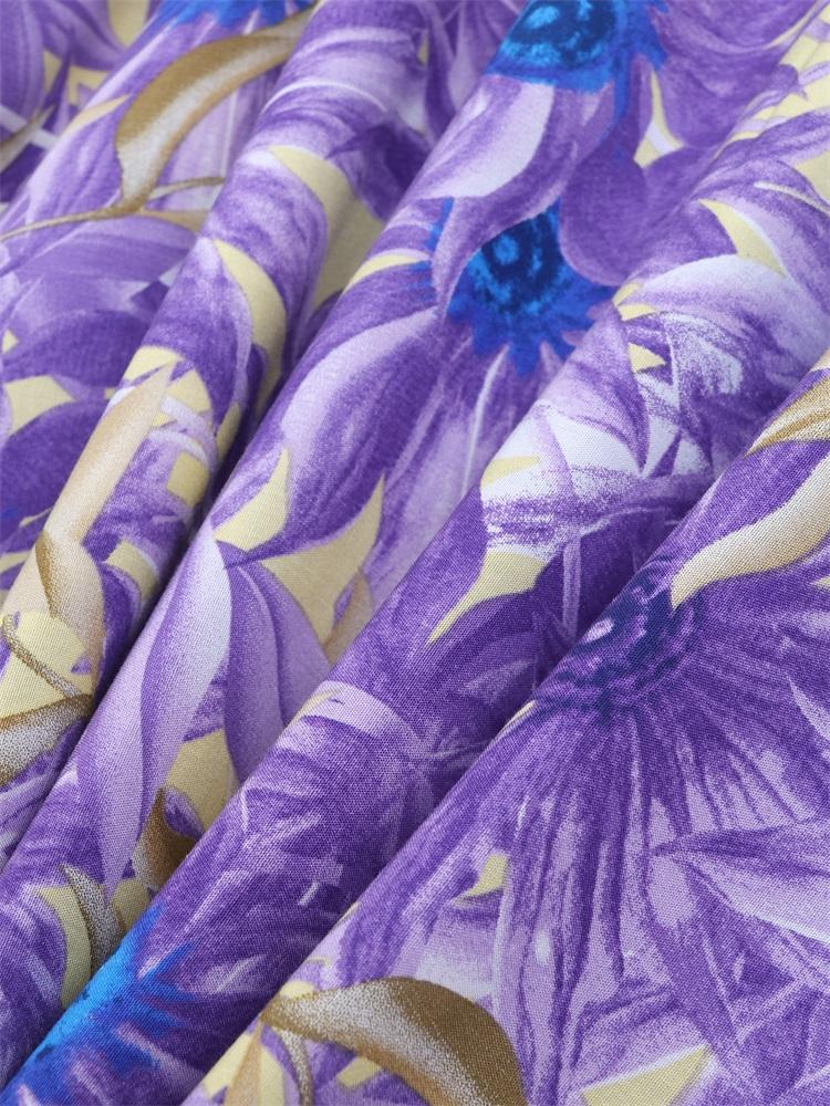 EDOLYNSA Plus Size Kaftan Purple Bohemian Printed Tasseled V-neck Summer Long Beach Dress Women Homewear Swim Suit Cover Up Loose Caftan Q1627